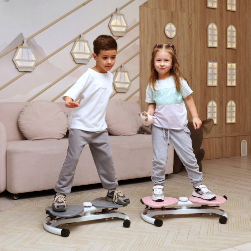 Фитнес платформа/горнолыжный тренажёр DFC "Twister Bow" с эспандерами