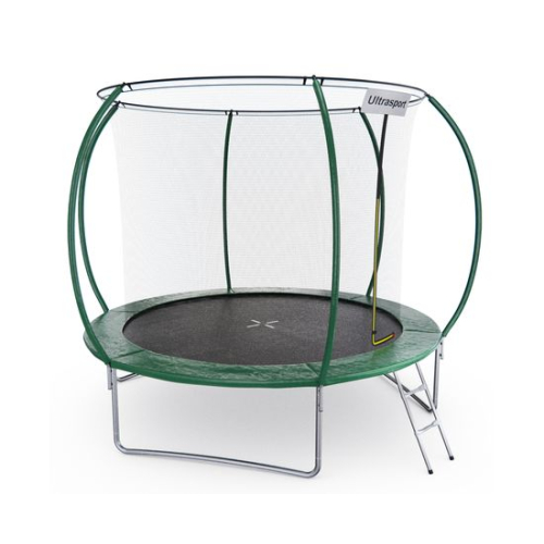 Батут DFC ULTRASPORT 10 ft с внутренней сеткой / лестница в комплекте