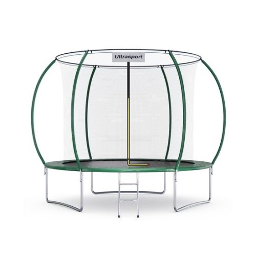 Батут DFC ULTRASPORT 10 ft с внутренней сеткой / лестница в комплекте