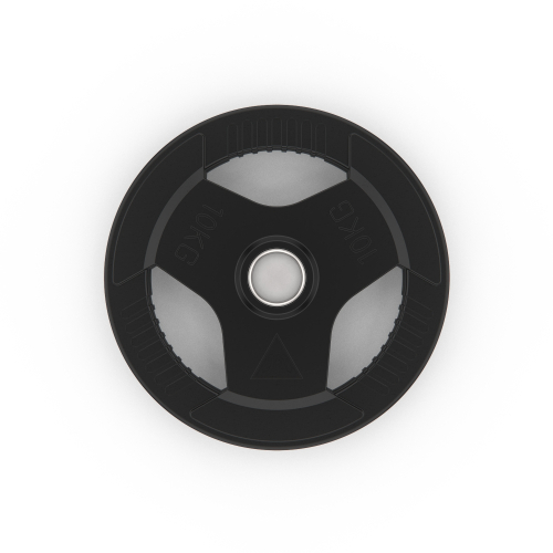 Диск обрезиненный с хватом DFC 10 кг / диаметр 51 мм