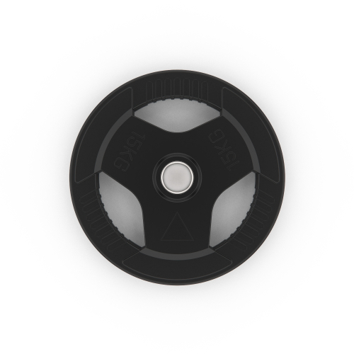 Диск обрезиненный с хватом DFC 15 кг / диаметр 51 мм