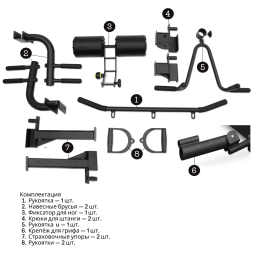 Многофункциональный силовой комплекс со встроенными весовыми стеками профессиональный BRONZE GYM YARD