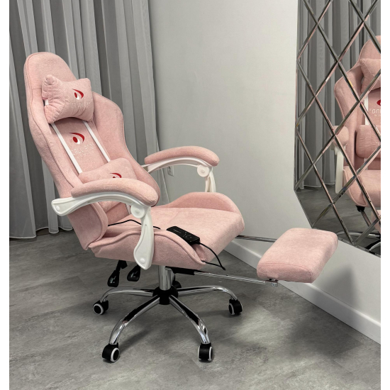 Вибромассажное кресло Calviano AVANTI ULTIMATO pink fabric