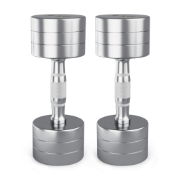 Гантель UNIX Fit PRO круглая хромированная 9 кг, 2 шт.