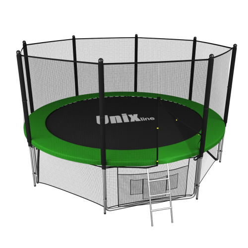 Батут UNIX Line Классик / Classic 14 ft (427 см) с внутренней защитной сеткой