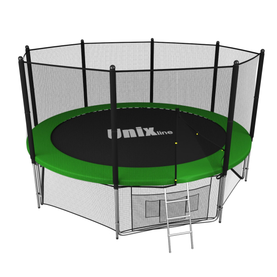 Батут UNIX Line Классик / Classic 14 ft (427 см) с внутренней защитной сеткой