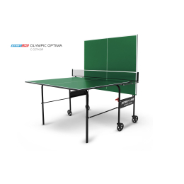 Стол теннисный Olympic Optima Зелёный с сеткой