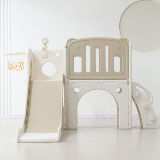 Игровой комплекс с горкой UNIX Kids Star / Звезда бежевый