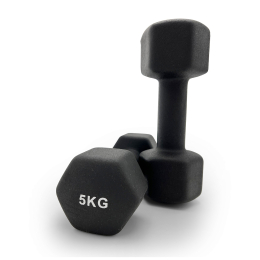 Гантель UNIX Fit неопреновая 5 кг Black, 2 шт.