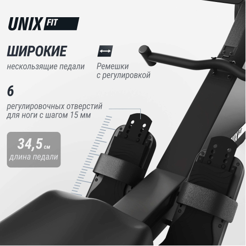 Гребной тренажер UNIX Fit Air Magnetic Rower-1100 PRO (10.1 TFT)