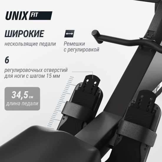 Гребной тренажер UNIX Fit Air Magnetic Rower-1100 PRO (10.1 TFT)