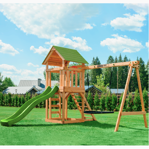 Детский игровой комплекс UNIX Line (6 in 1) Light Green