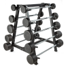 Штанга неразборная обрезиненная 10 кг. Прямой гриф. VictoryFit VF-DX4100