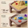 Песочница UNIX Kids Table / стол с крышкой 96 х 66 см коричневый