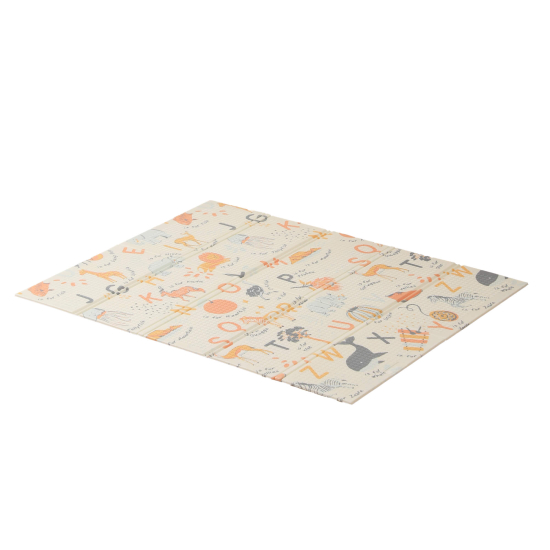 Игровой коврик складной UNIX Kids Learning / Познания 150x180 бежевый
