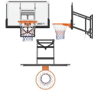 Баскетбольный щит регулируемый UNIX Line B-Backboard-PC 50"x32" (140 х 80 см) R45