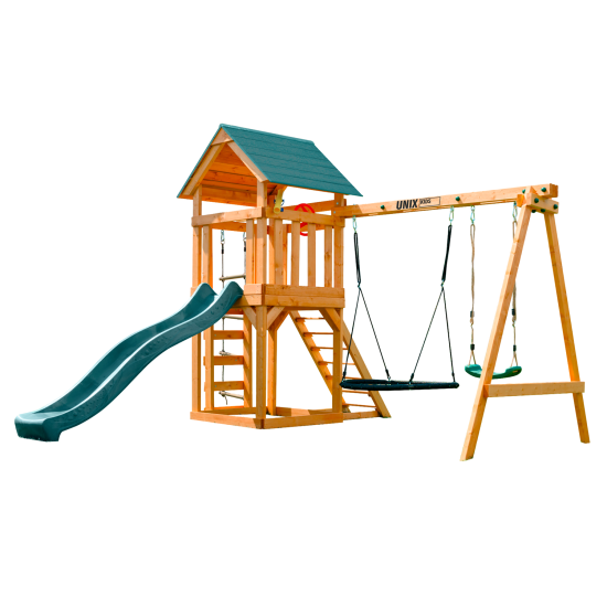 Детский игровой комплекс UNIX Line (6 in 1) Dark Green