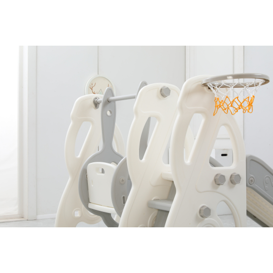 Горка с качелями UNIX Kids Music Grey