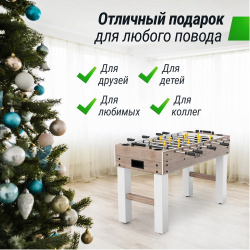 Игровой стол UNIX Line Футбол - Кикер (125х61 см) Grey Wood