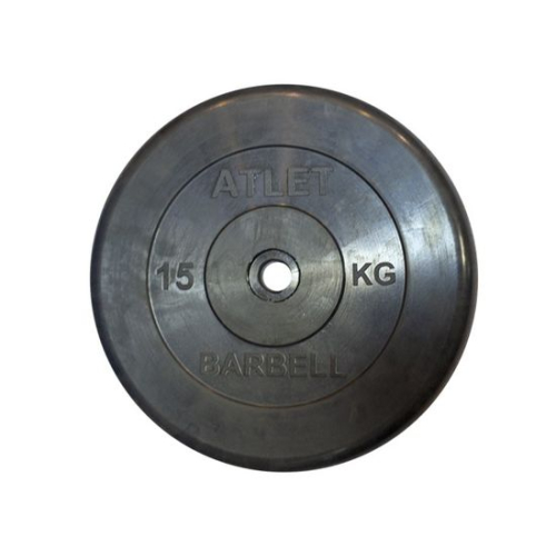 Диск обрезиненный BARBELL ATLET 15 кг / диаметр 31 мм
