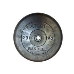 Диск обрезиненный BARBELL ATLET 20 кг / диаметр 31 мм
