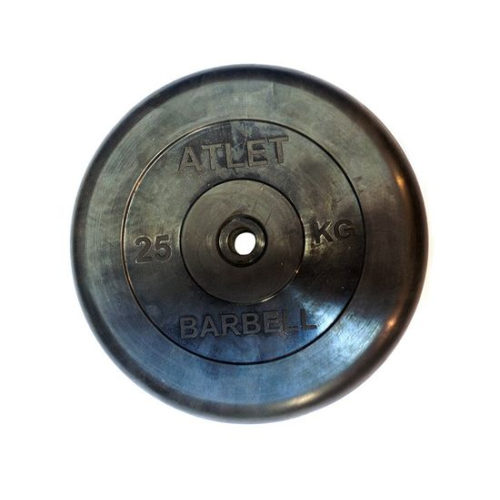 Диск обрезиненный BARBELL ATLET 25 кг / диаметр 26 мм