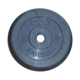 Диск обрезиненный BARBELL ATLET 5 кг / диаметр 26 мм