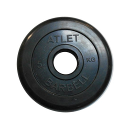Диск обрезиненный BARBELL ATLET 5 кг / диаметр 51 мм