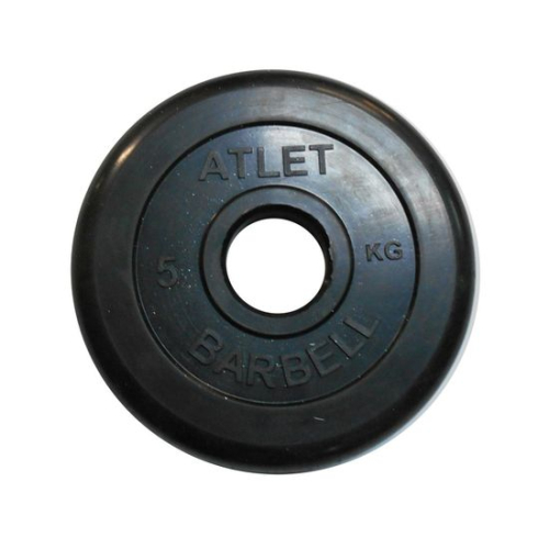 Диск обрезиненный BARBELL ATLET 5 кг / диаметр 51 мм