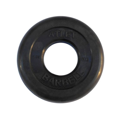 Диск обрезиненный BARBELL ATLET 1.25 кг / диаметр 51 мм