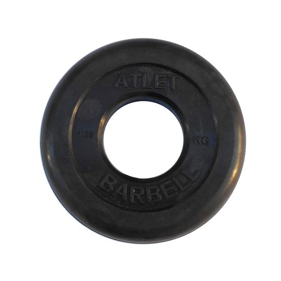 Диск обрезиненный BARBELL ATLET 1.25 кг / диаметр 51 мм