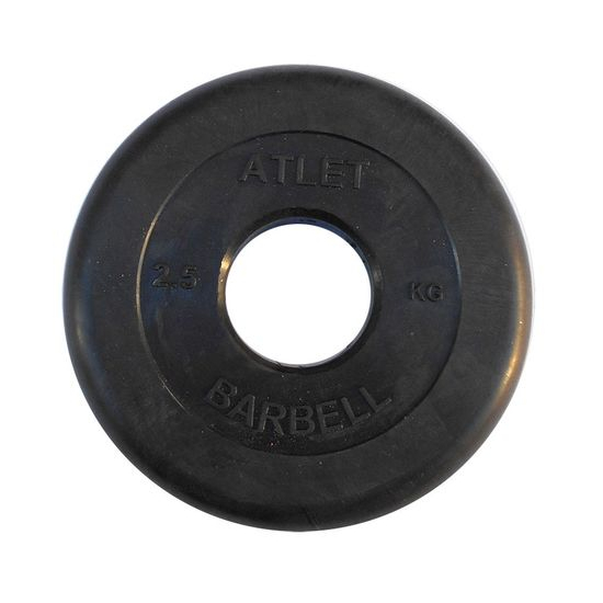 Диск обрезиненный BARBELL ATLET 2,5 кг / диаметр 51 мм