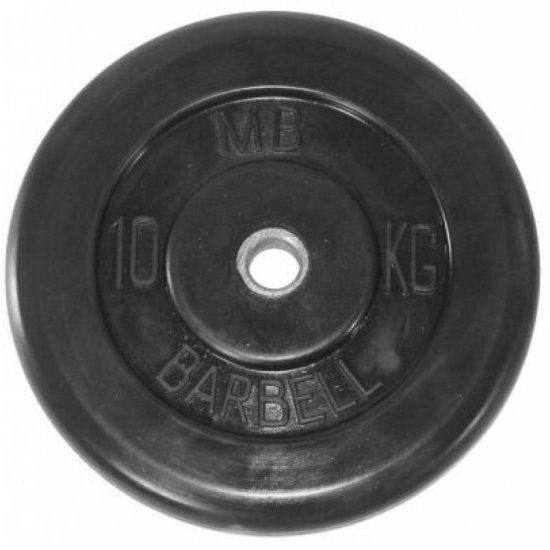 Диск обрезиненный BARBELL MB (металлическая втулка) 10 кг / диаметр 51 мм