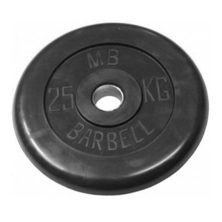 Диск обрезиненный BARBELL MB (металлическая втулка) 25 кг / диаметр 31 мм