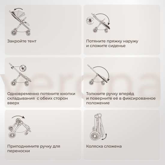 Коляска прогулочная UNIX Kids Verona / Верона зеленый