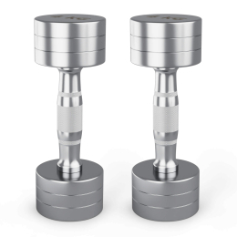 Гантель UNIX Fit PRO круглая хромированная 4 кг, 2 шт.