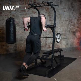 Турник-пресс-брусья со скамьей UNIX Fit POWER TOWER 150P