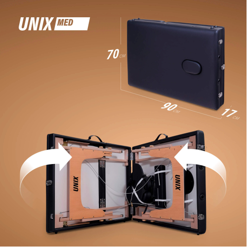 Массажный стол UNIX Standard 3 Section Black