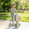 Самокат UNIX Kids Backpack Dino / Дино с рюкзаком бежевый