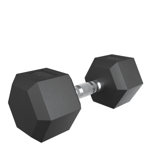 Гантель гексагональная UNIX Fit обрезиненная 15 кг, 2 шт.