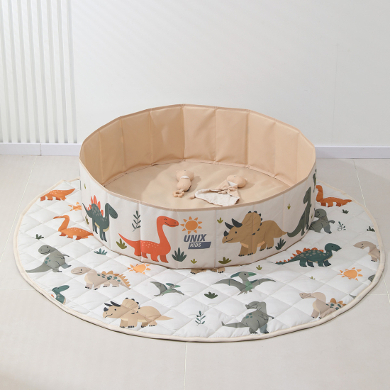 Коврик стеганный UNIX Kids Dino / Дино круглый 150 см