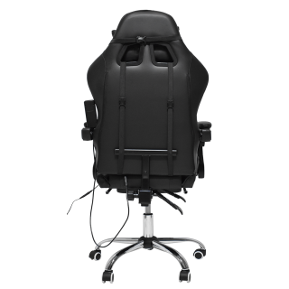 Вибромассажное кресло Calviano AVANTI ULTIMATO total black с подножкой