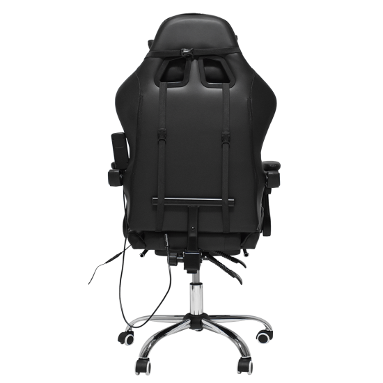 Вибромассажное кресло Calviano AVANTI ULTIMATO total black с подножкой