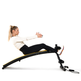 Скамья для пресса DFC с гантелями и эспандерами  D102RY