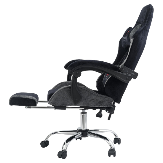 Вибромассажное кресло Calviano Amarone Black-Grey plush