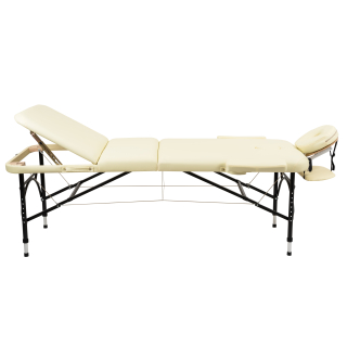 Массажный стол складной Atlas Sport Strong 70 см 3-с алюминиевый усиленная столешница бежевый