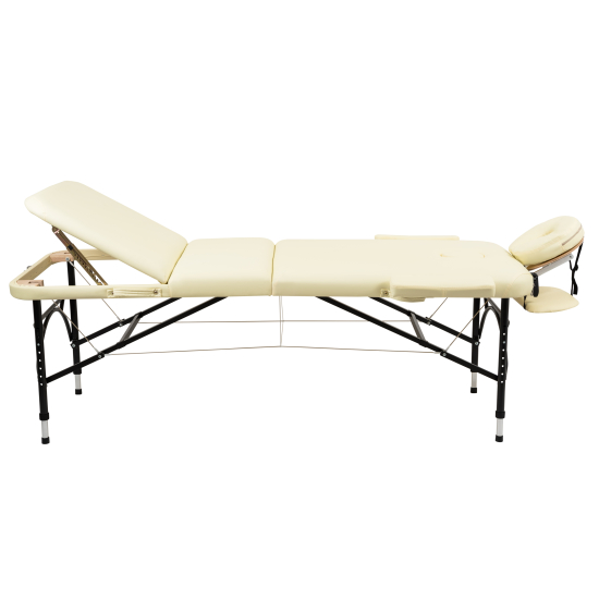 Массажный стол складной Atlas Sport Strong 70 см 3-с алюминиевый усиленная столешница бежевый