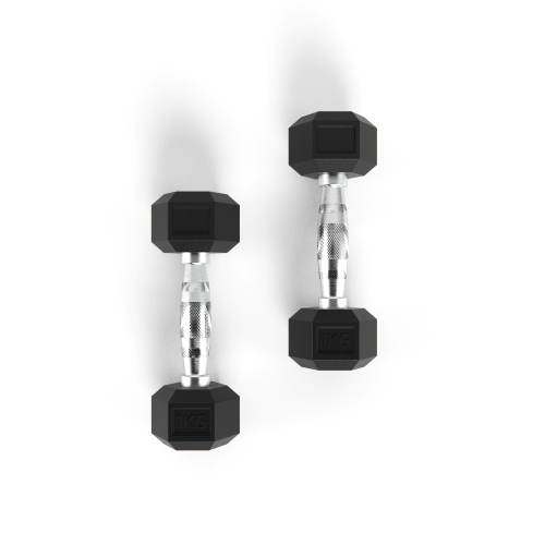 Гантели DFC Гексагональные, 2 шт. по 1 кг