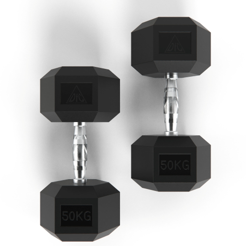 Гантели DFC Гексагональные, 2 шт. по 50 кг