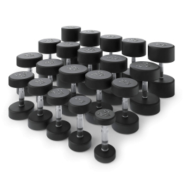 Ряд гантелей круглых UNIX Fit обрезиненные от 2,5 до 50 кг